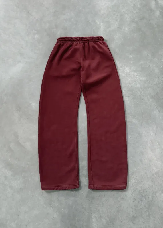 STRAIGHT-LEG SWEATPANTS - WINE made by Akimbo