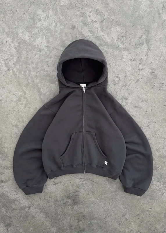 ZIP-UP HOODIE - CHARCOAL made by Akimbo