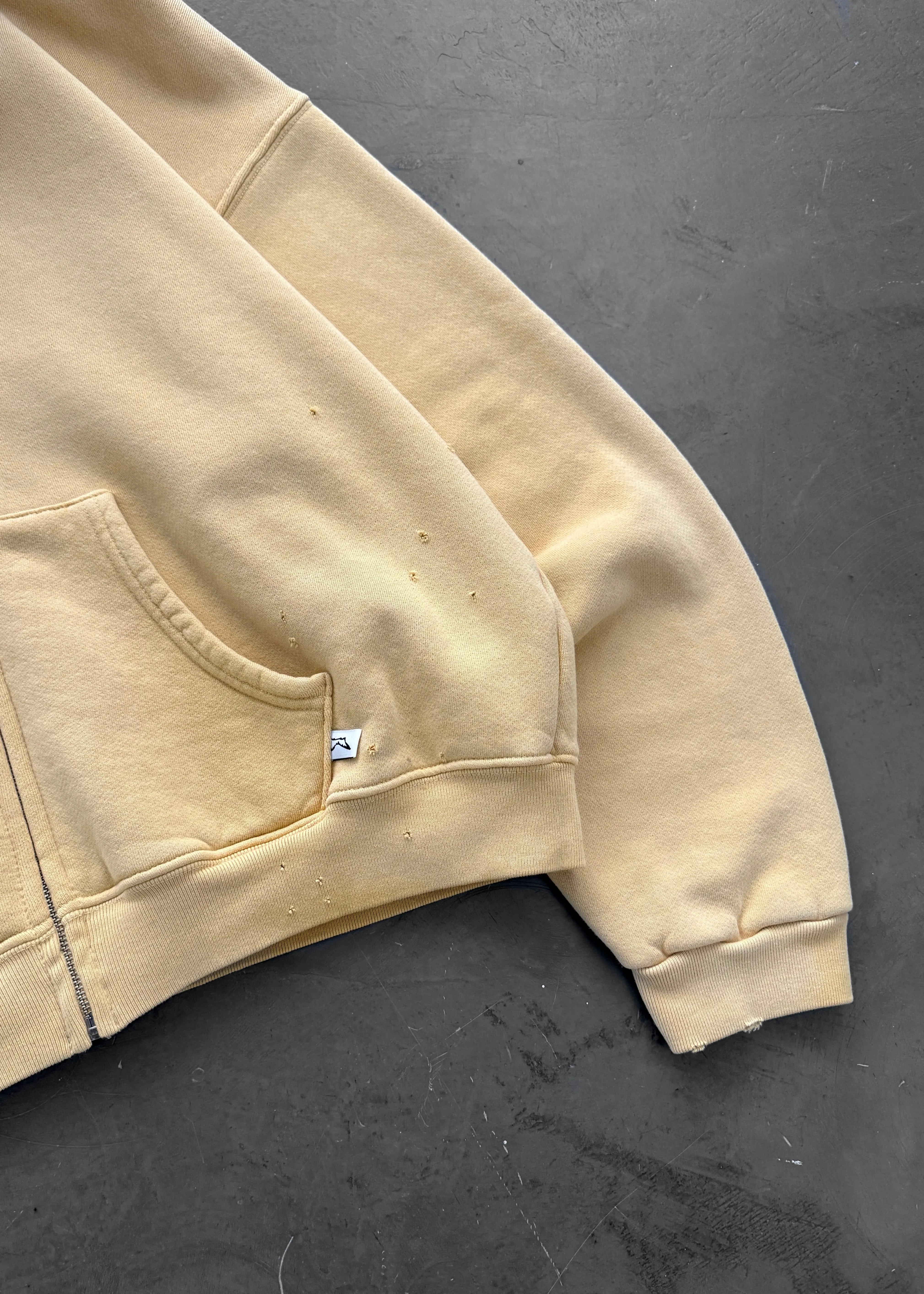 ZIP-UP HOODIE - SUN FADED YELLOW sold by Akimbo product image thumbnail 4