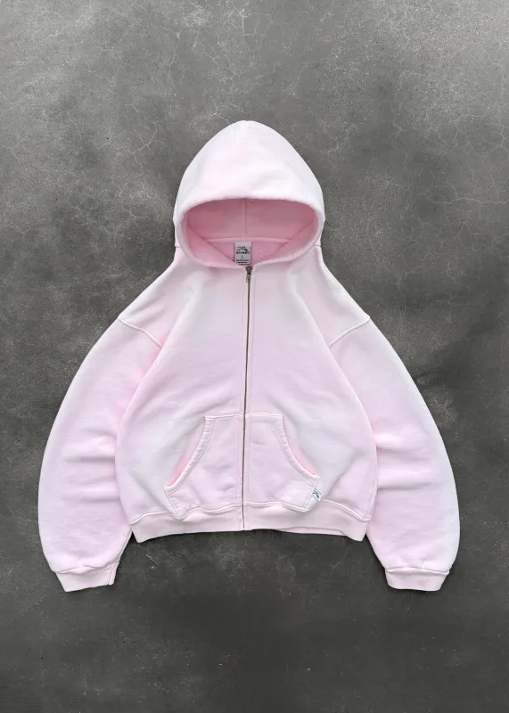 ZIP-UP HOODIE - SUN FADED PINK made by Akimbo