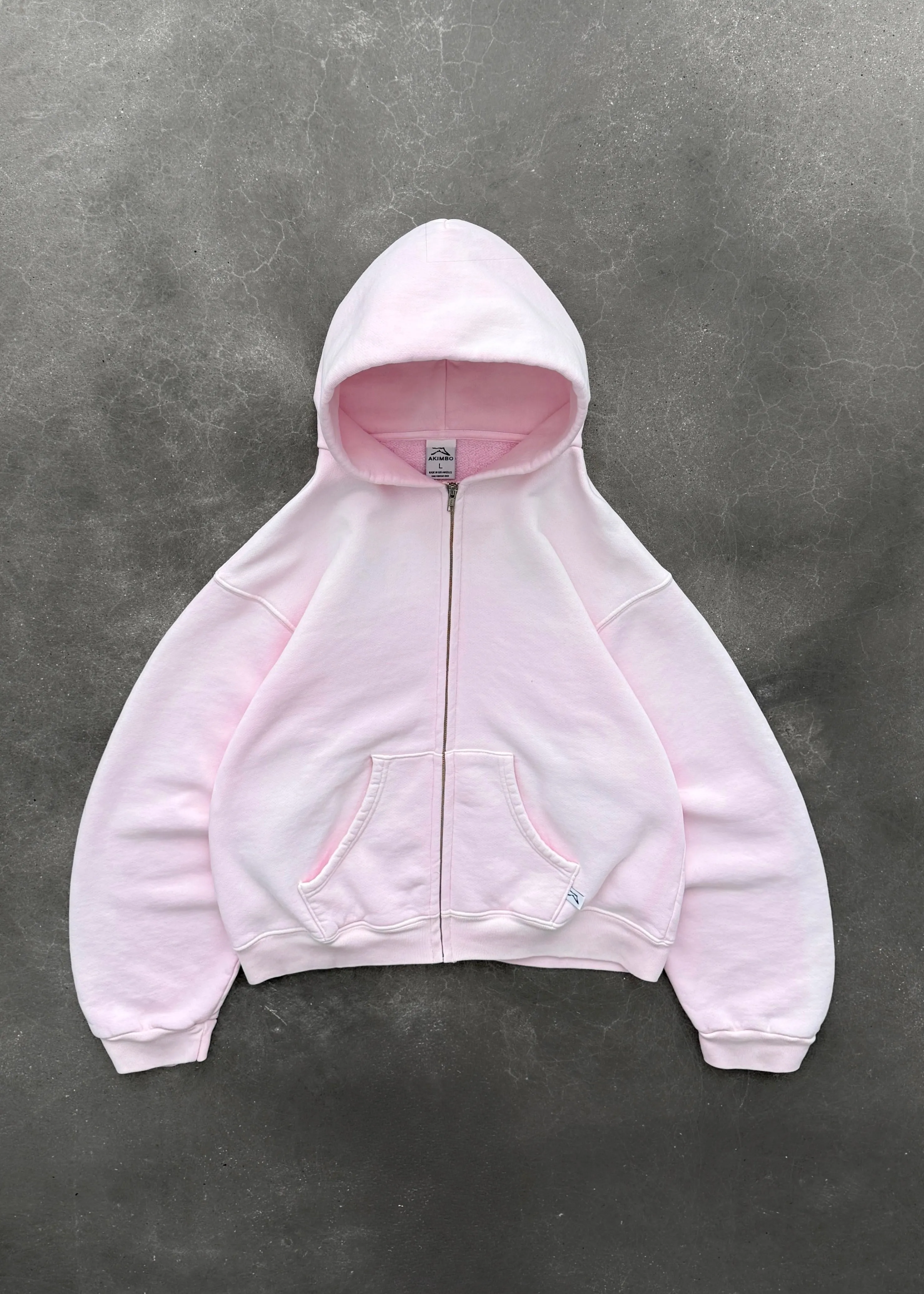 ZIP-UP HOODIE - SUN FADED PINK sold by Akimbo