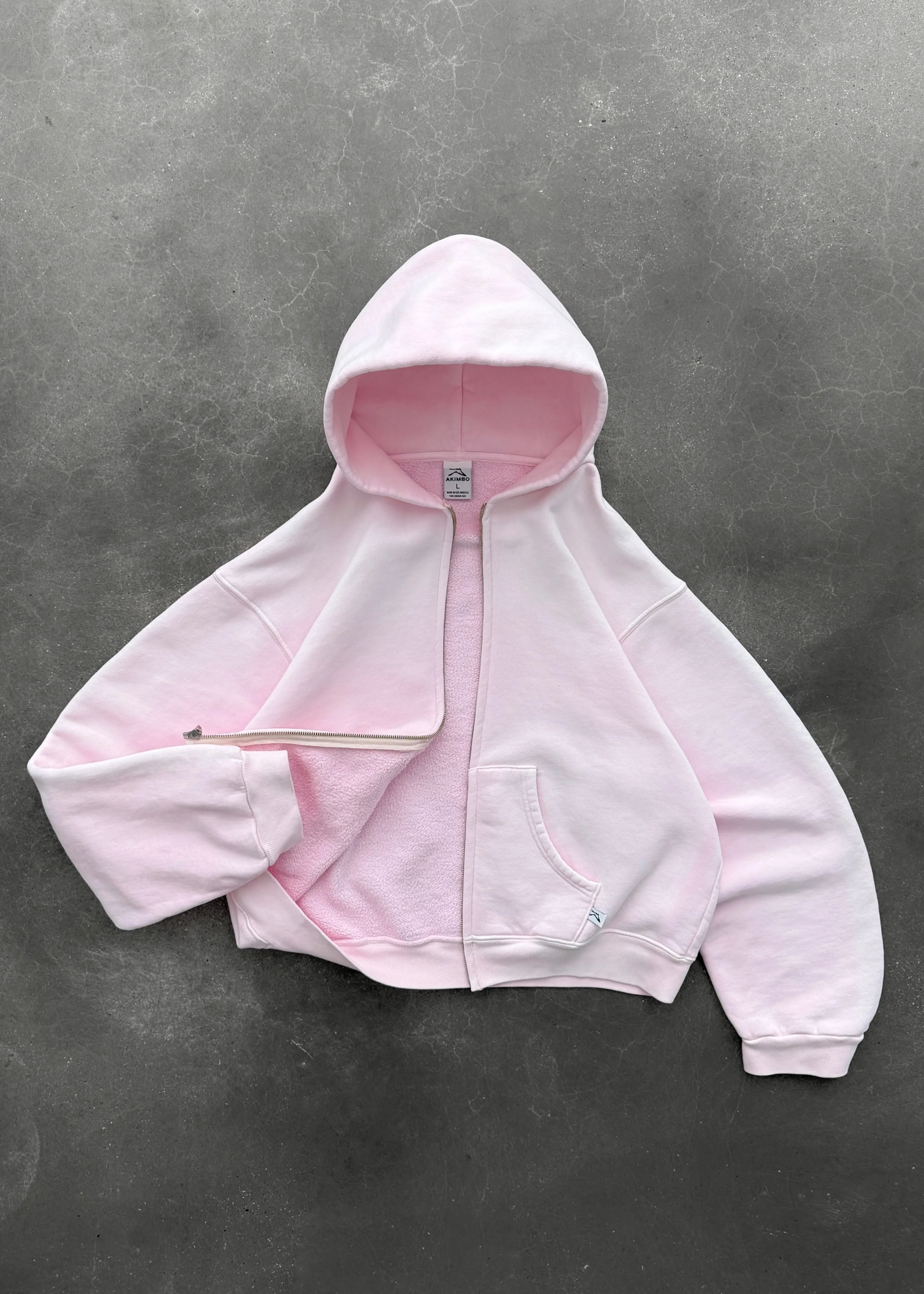 ZIP-UP HOODIE - SUN FADED PINK sold by Akimbo product image thumbnail 2
