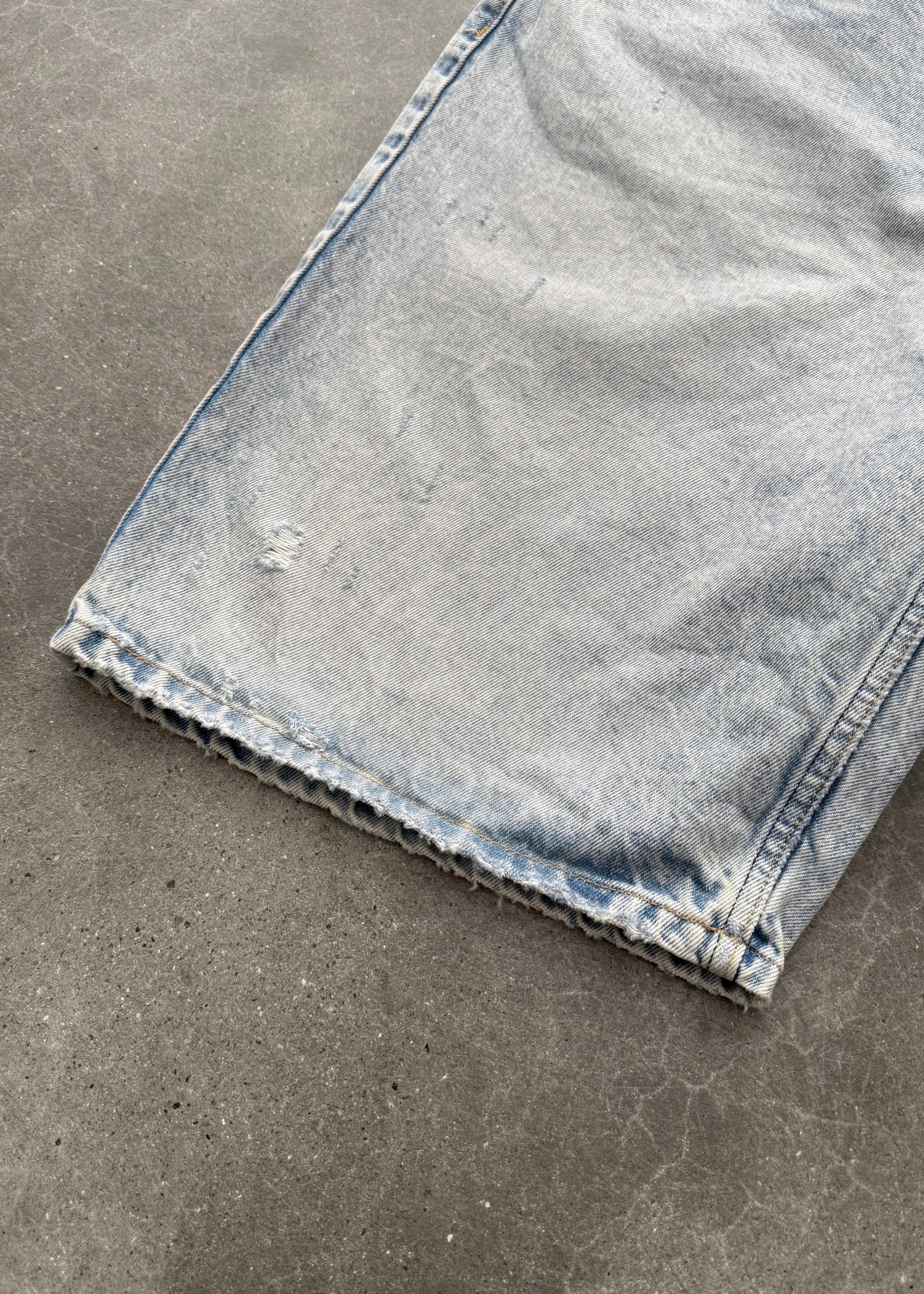 801 BAGGY DISTRESSED DENIM SHORT - LIGHT WASH sold by Akimbo product image thumbnail 3