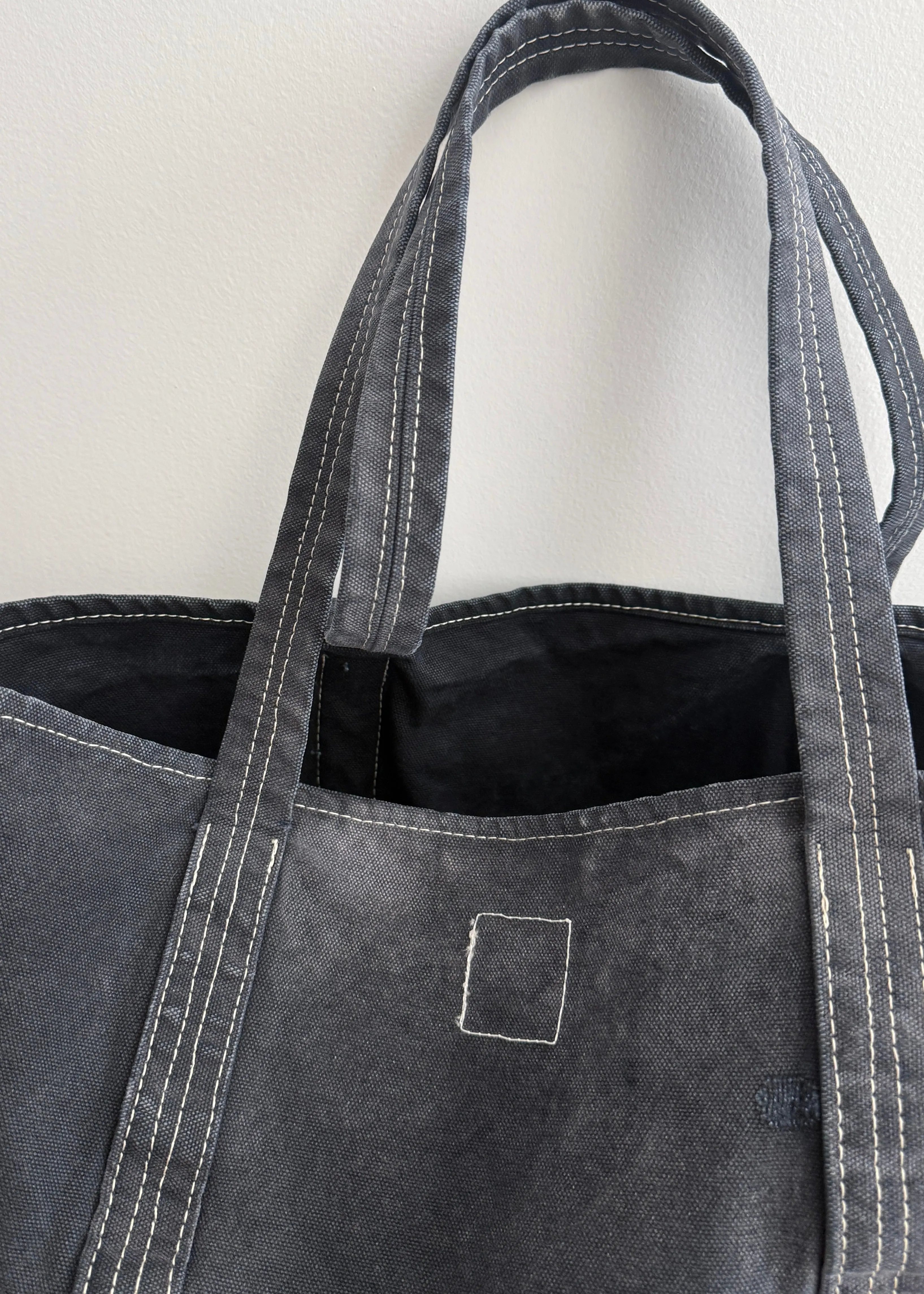 DISTRESSED TOTE BAG - FADED BLACK sold by Akimbo product image thumbnail 4