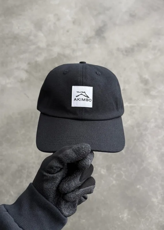 WORK CAP - BLACK CANVAS made by Akimbo