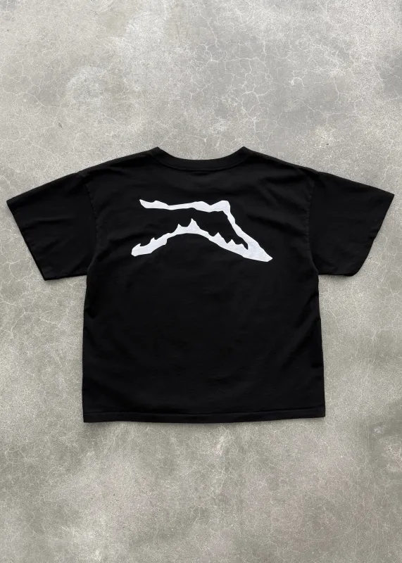 "CHAIN-PEEKER” MID-WEIGHT RANGE TEE - BLACK made by Akimbo