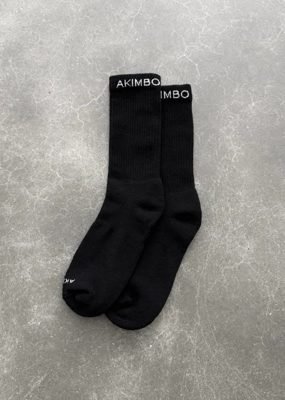 TRAINING SOCKS - BLACK made by Akimbo