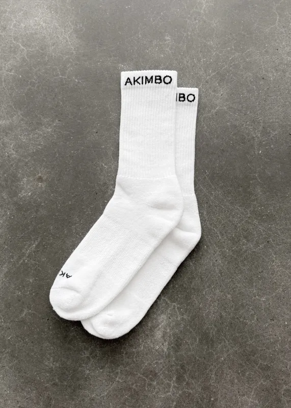TRAINING SOCKS - WHITE made by Akimbo