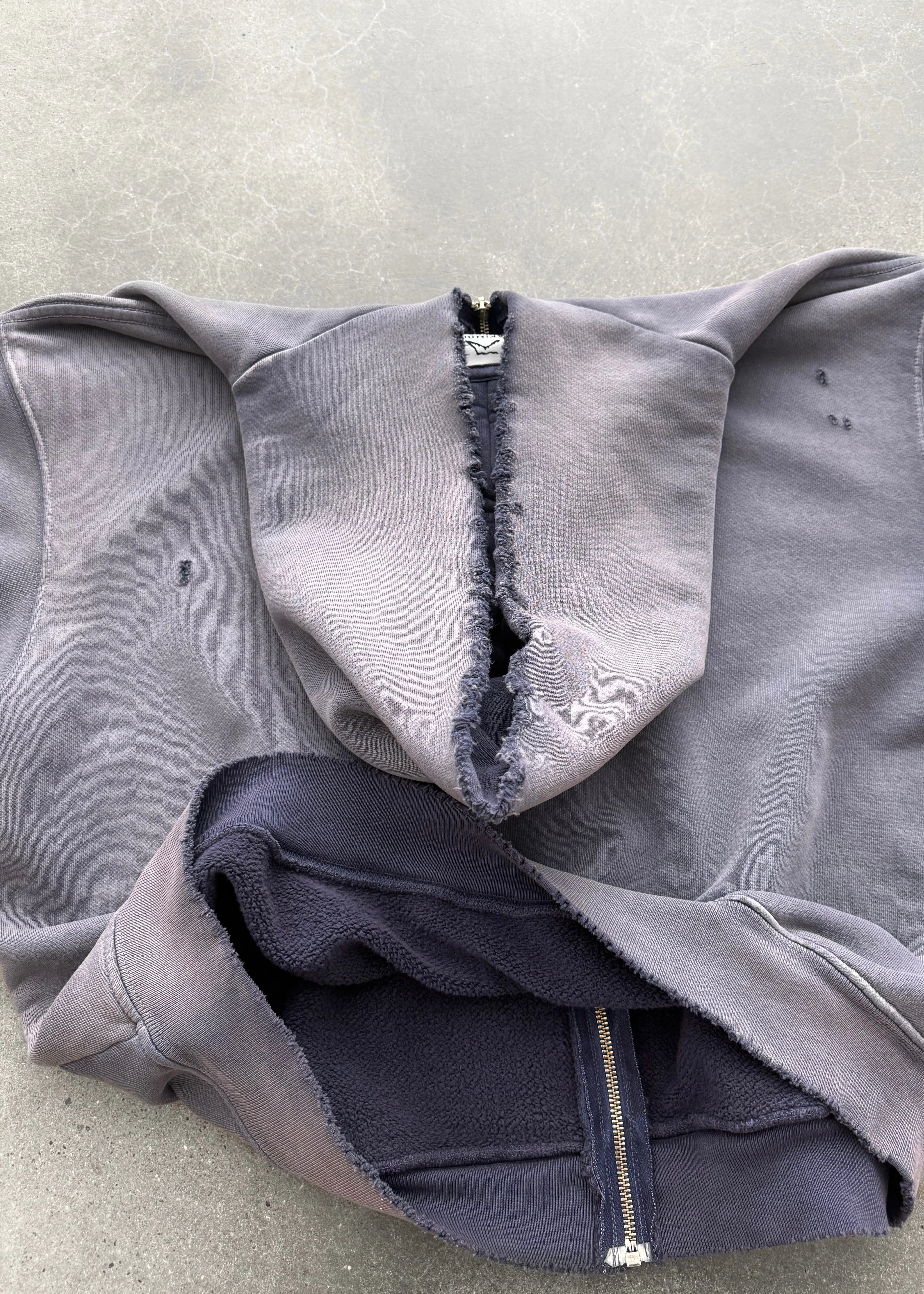 "WATCH-PEEKER" ZIP UP HOODIE - SUN FADED EGGPLANT sold by Akimbo product image thumbnail 4