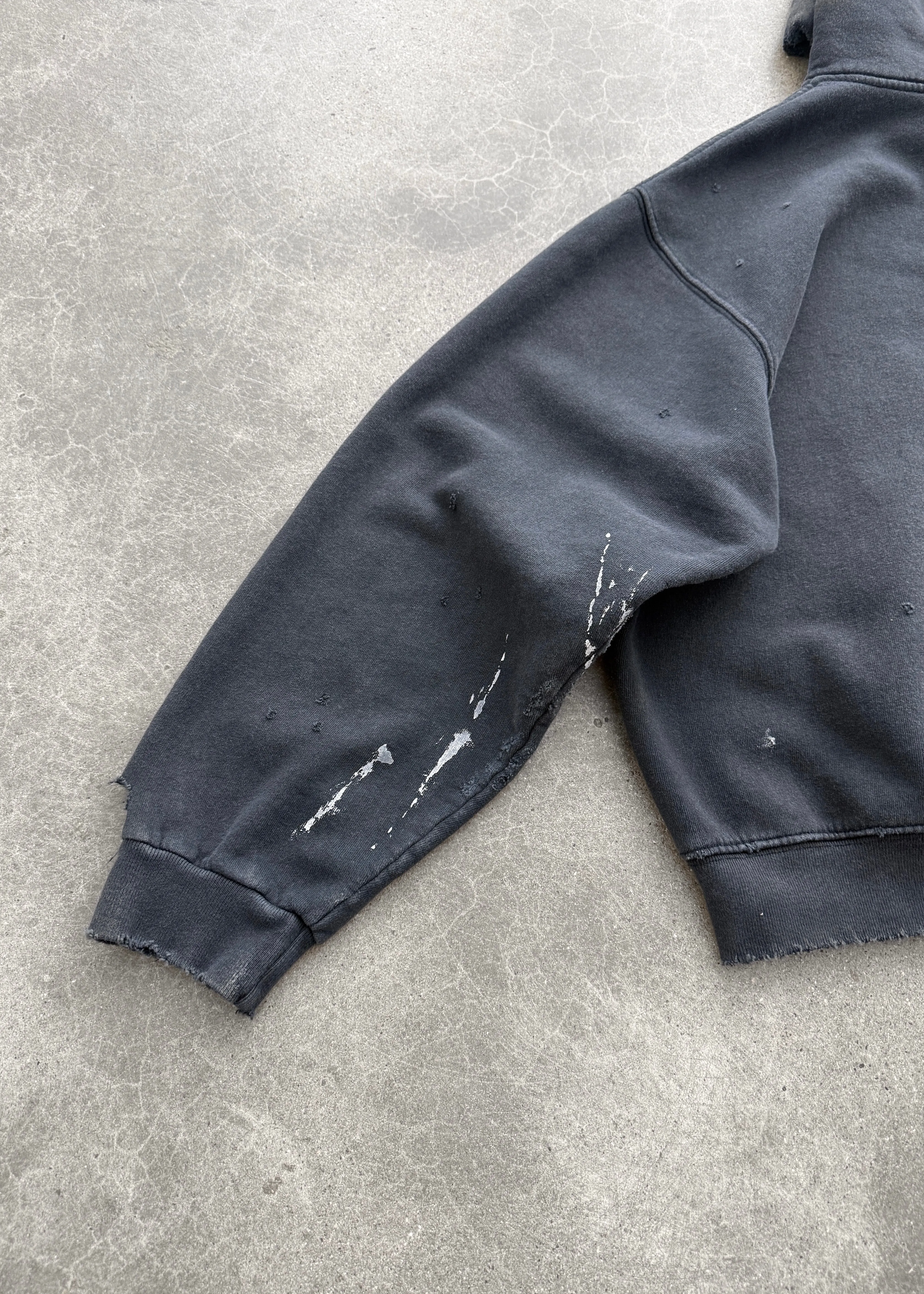 "WATCH-PEEKER" ZIP-UP HOODIE - FADED BLACK sold by Akimbo product image thumbnail 4