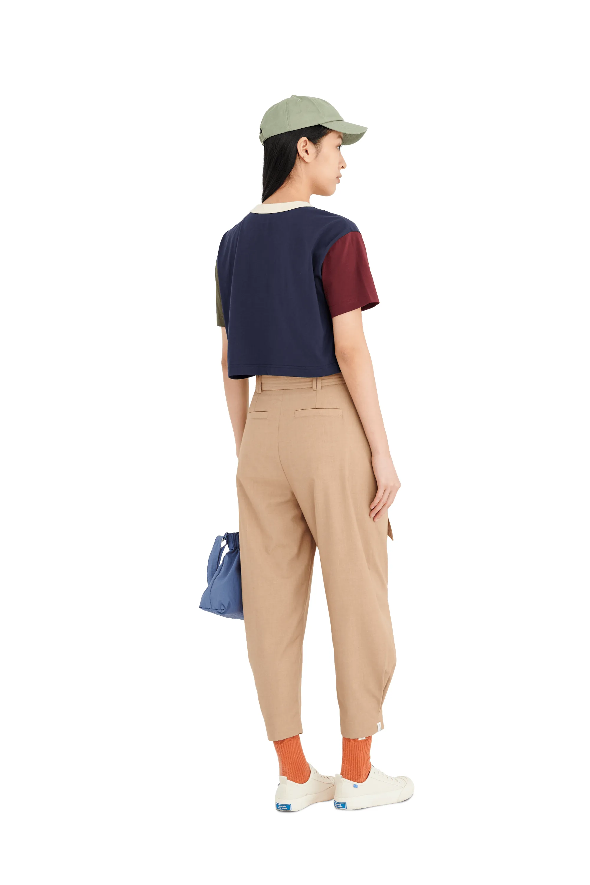 Womens STND01 Colourblock Boxy Cropped T Shirt sold by Beyond The Vines product image thumbnail 4