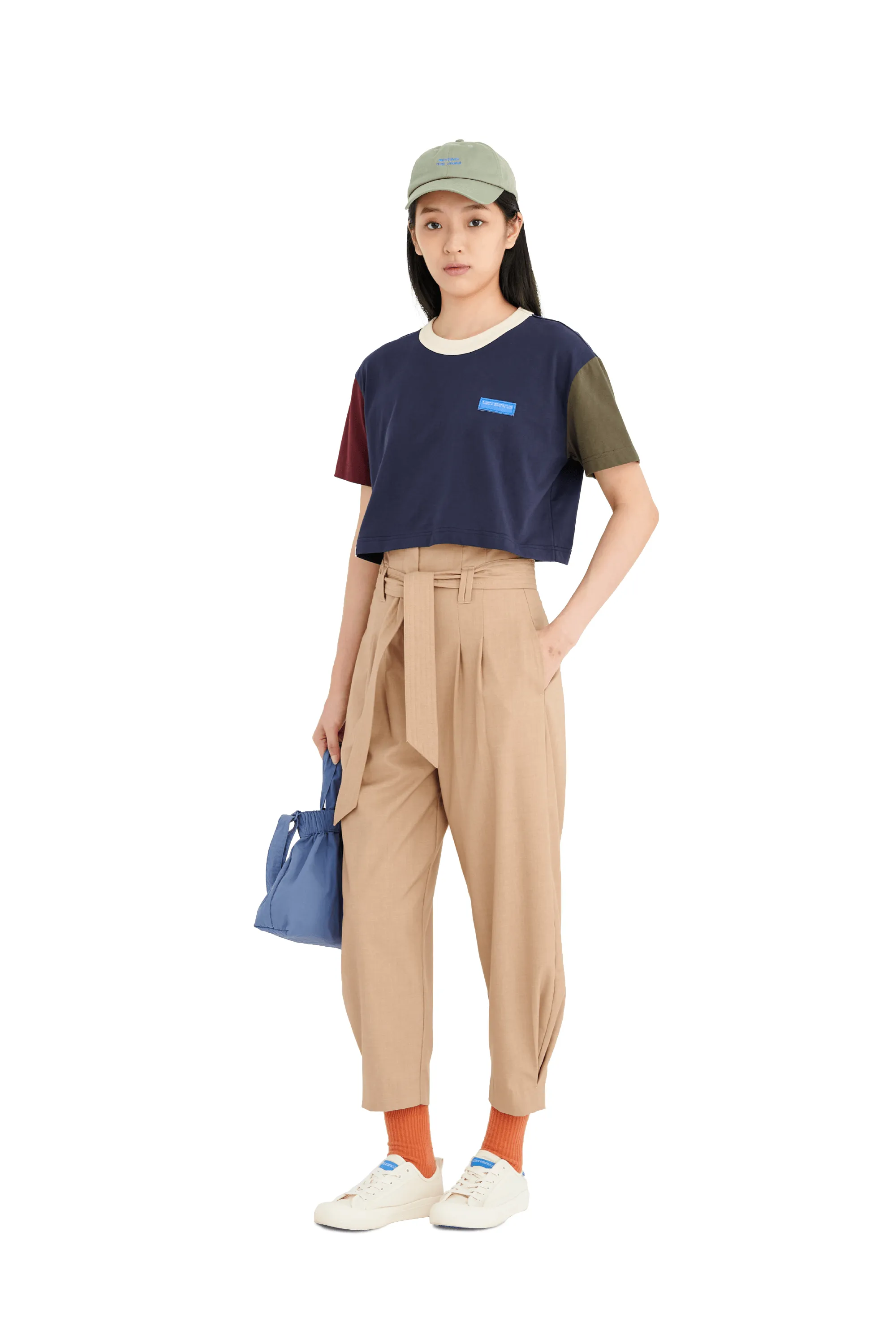 Womens STND01 Colourblock Boxy Cropped T Shirt sold by Beyond The Vines product image thumbnail 3