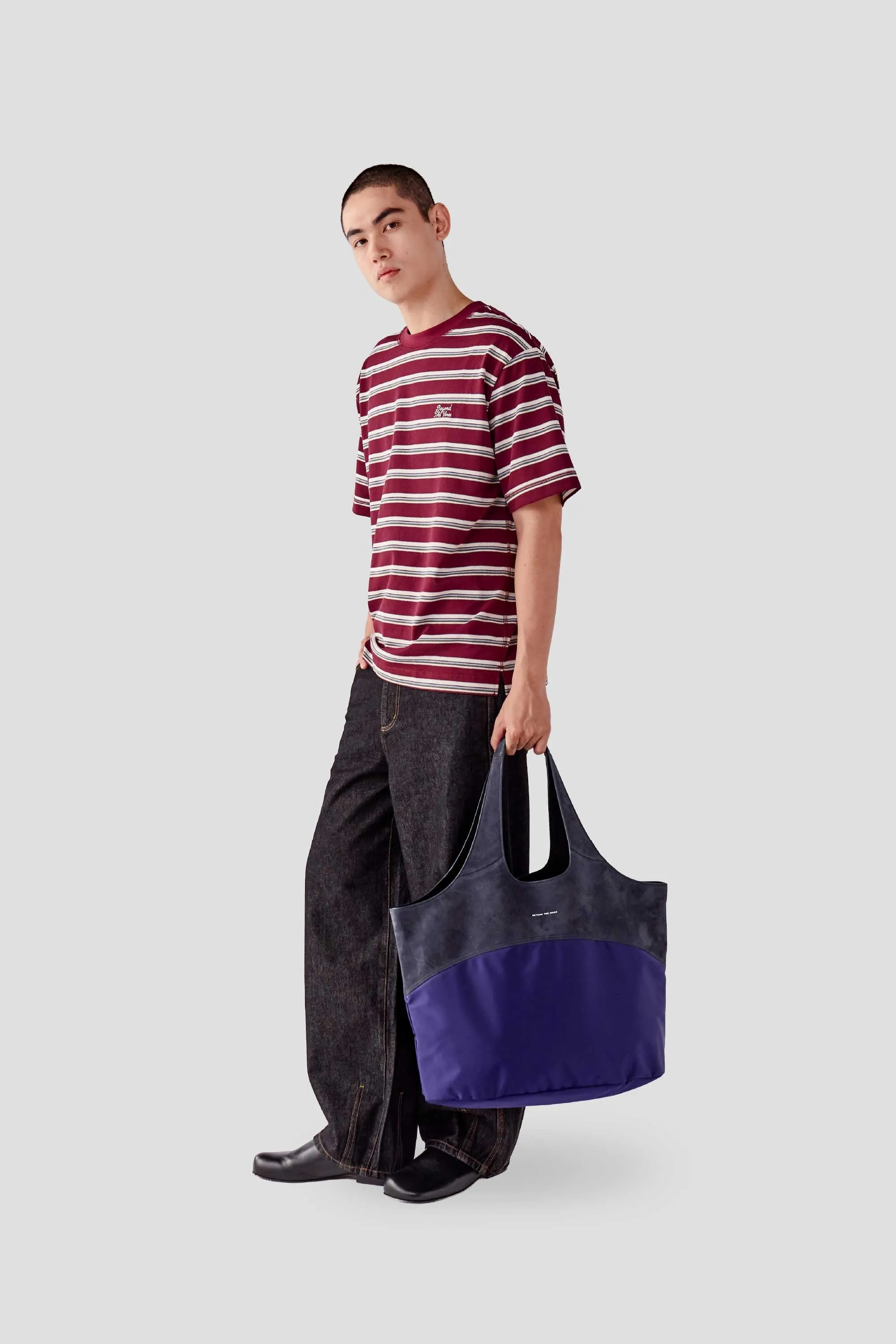 Mens Striped Relaxed T Shirt sold by Beyond The Vines product image thumbnail 3