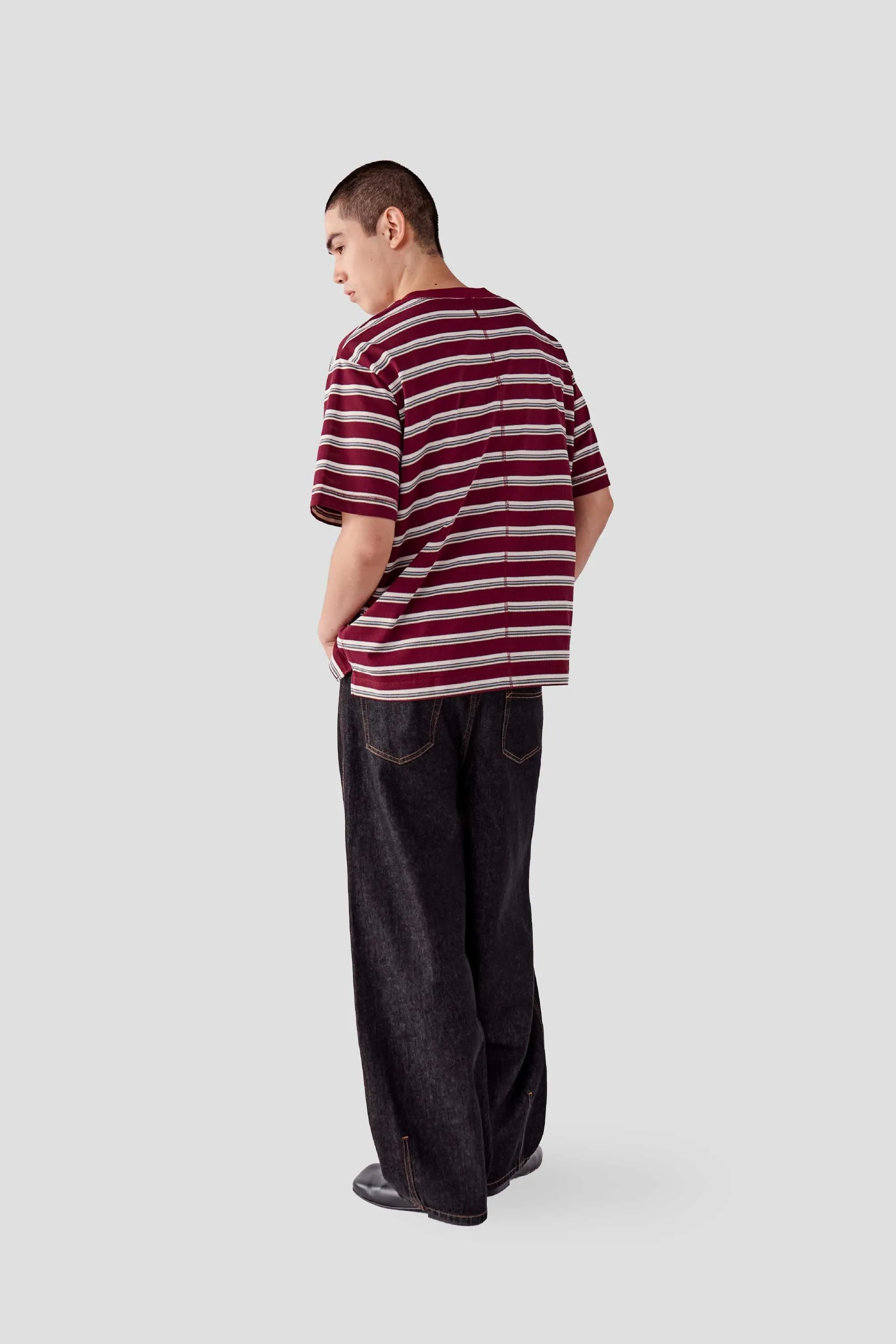 Mens Striped Relaxed T Shirt sold by Beyond The Vines product image thumbnail 4