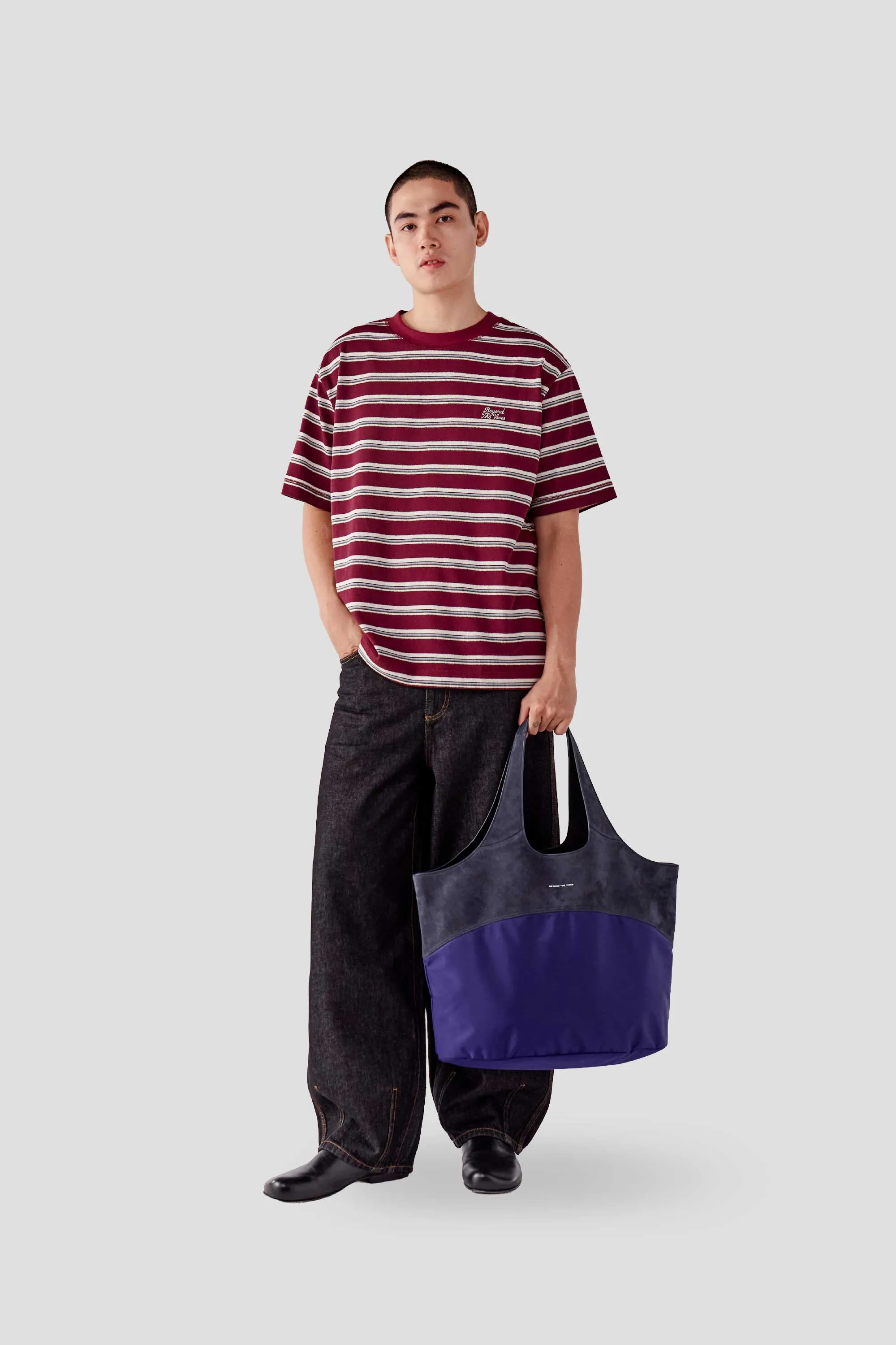 Mens Striped Relaxed T Shirt sold by Beyond The Vines product image thumbnail 2