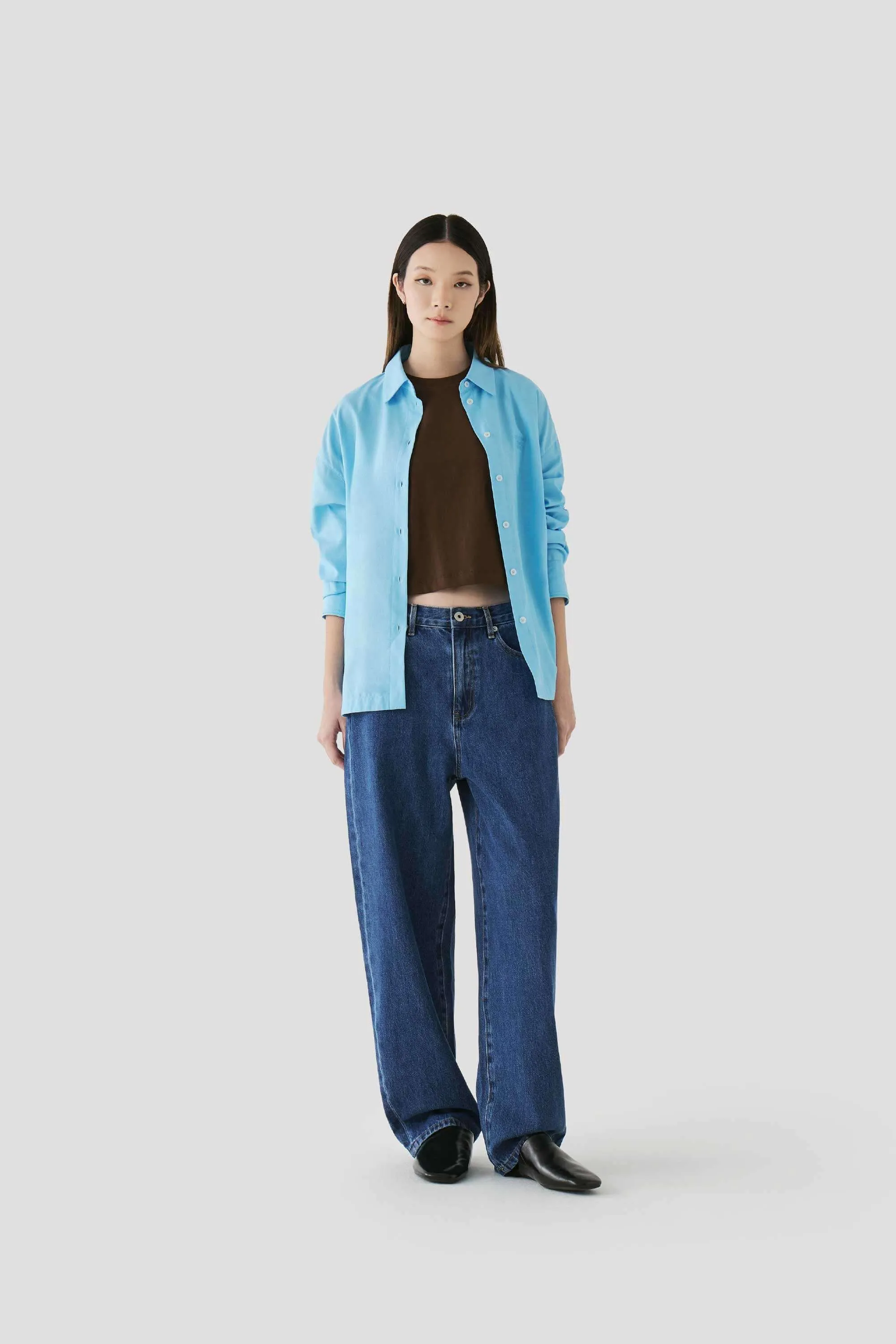 Womens Tapered Barrel Denim Trouser sold by Beyond The Vines product image thumbnail 2
