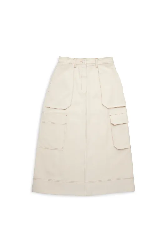 Denim A-Line Skirt sold by Beyond The Vines