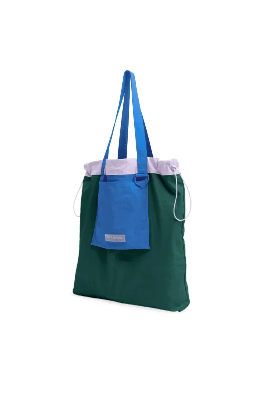 Colourblock Drawstring Toggle Tote sold by Beyond The Vines