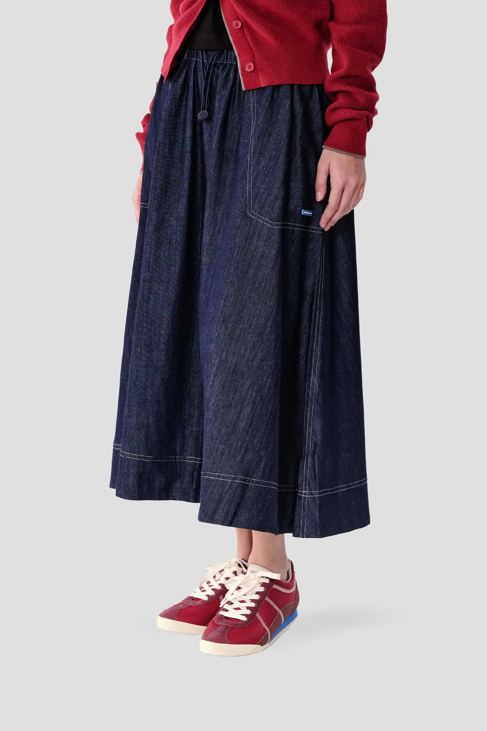 Chambray Toggle Midi Skirt sold by Beyond The Vines product image thumbnail 5