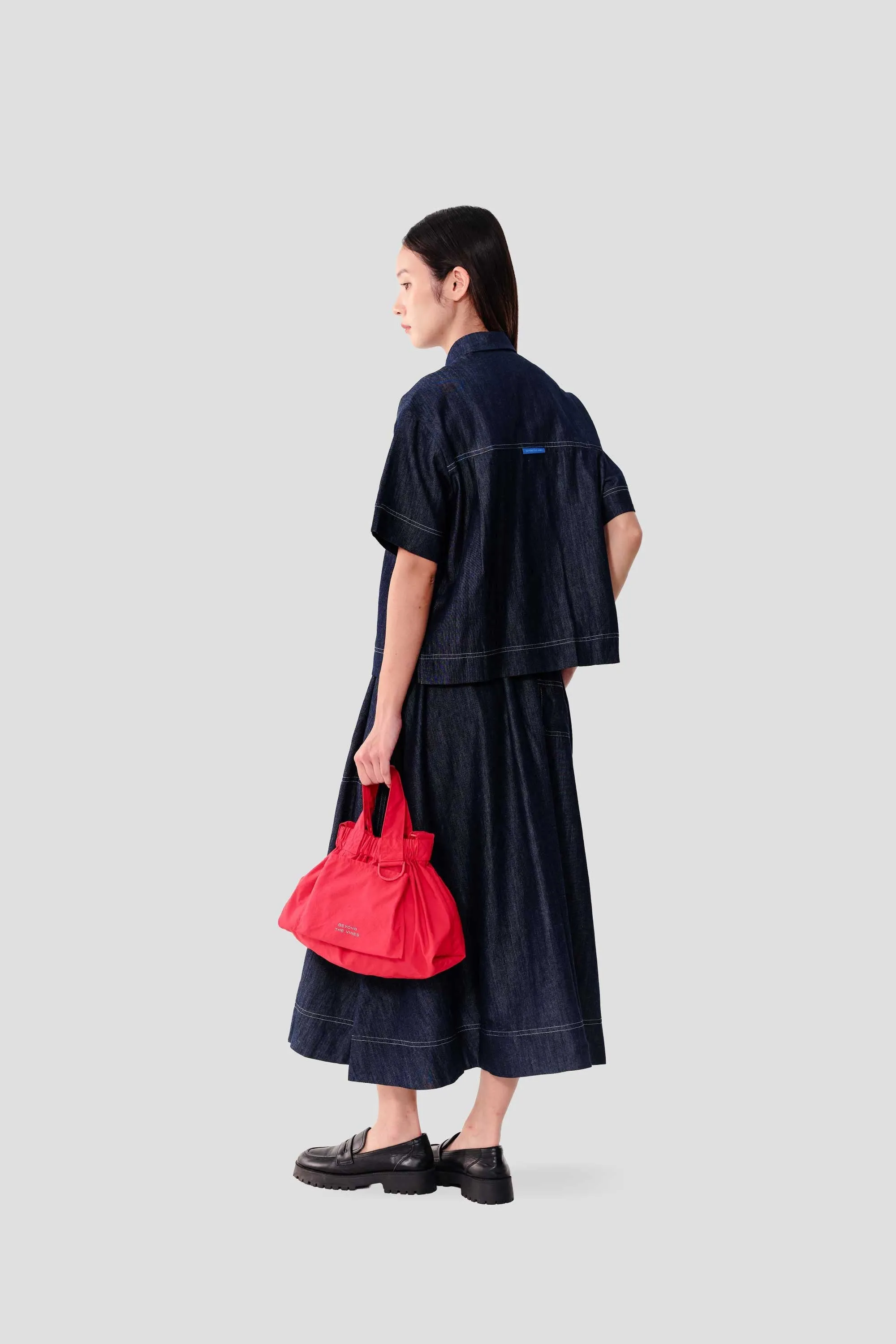 Chambray Toggle Midi Skirt sold by Beyond The Vines product image thumbnail 4