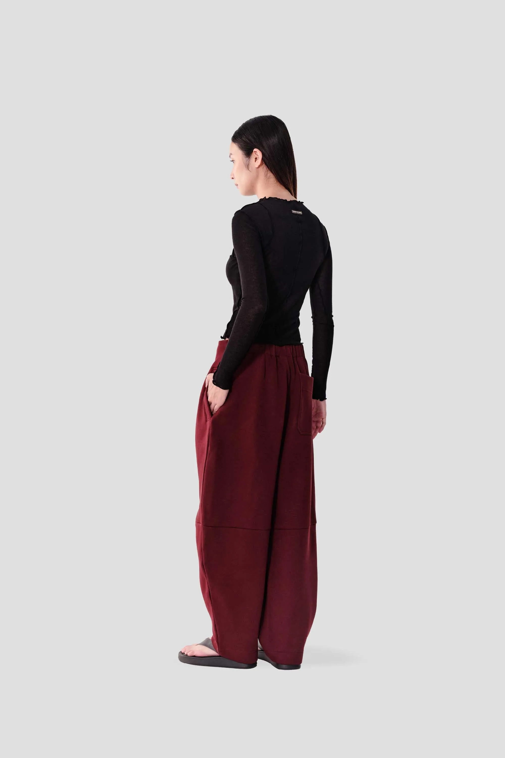 Womens Pleated Barrel Jersey Trouser sold by Beyond The Vines product image thumbnail 4