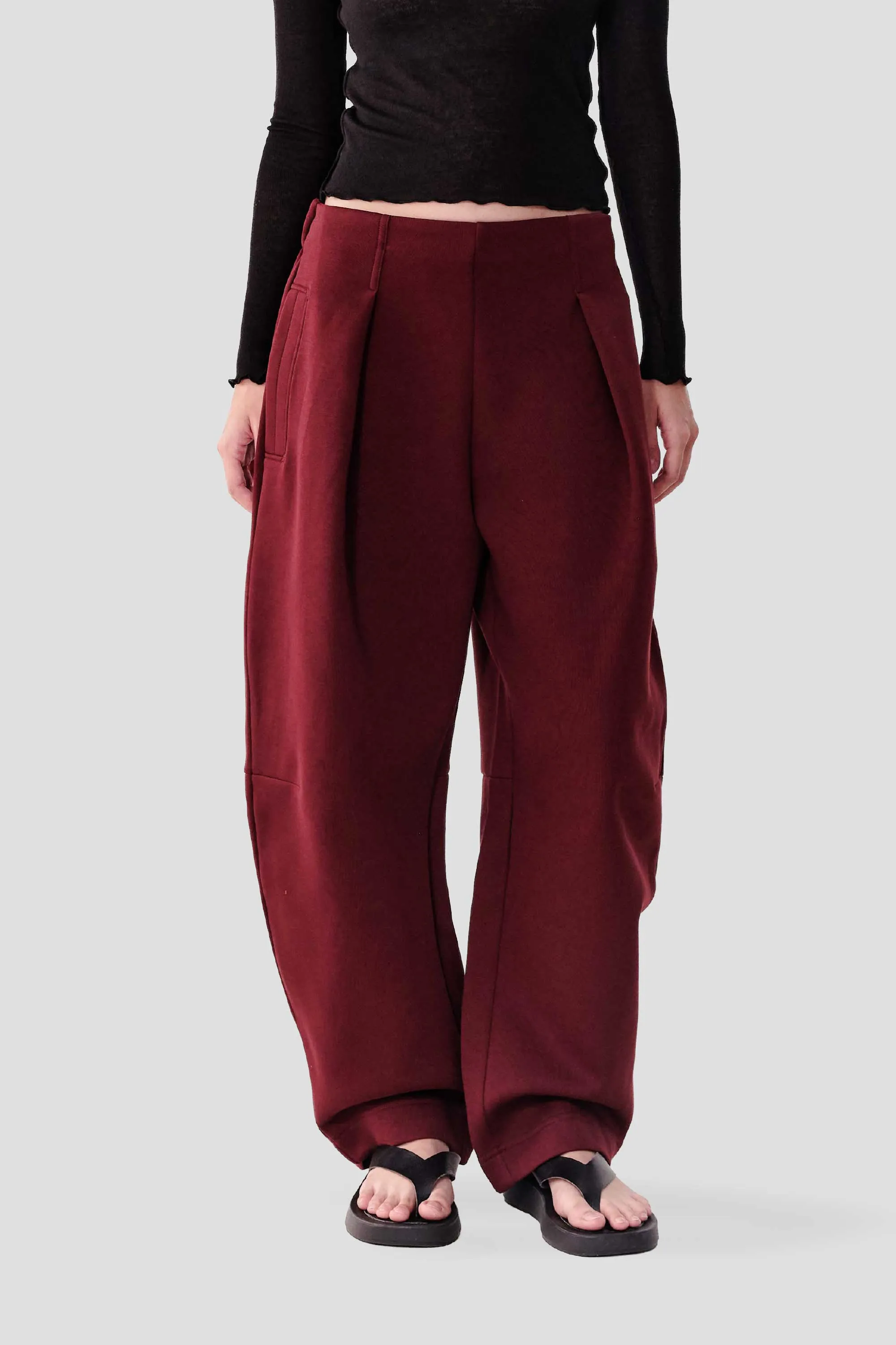 Womens Pleated Barrel Jersey Trouser sold by Beyond The Vines product image thumbnail 5