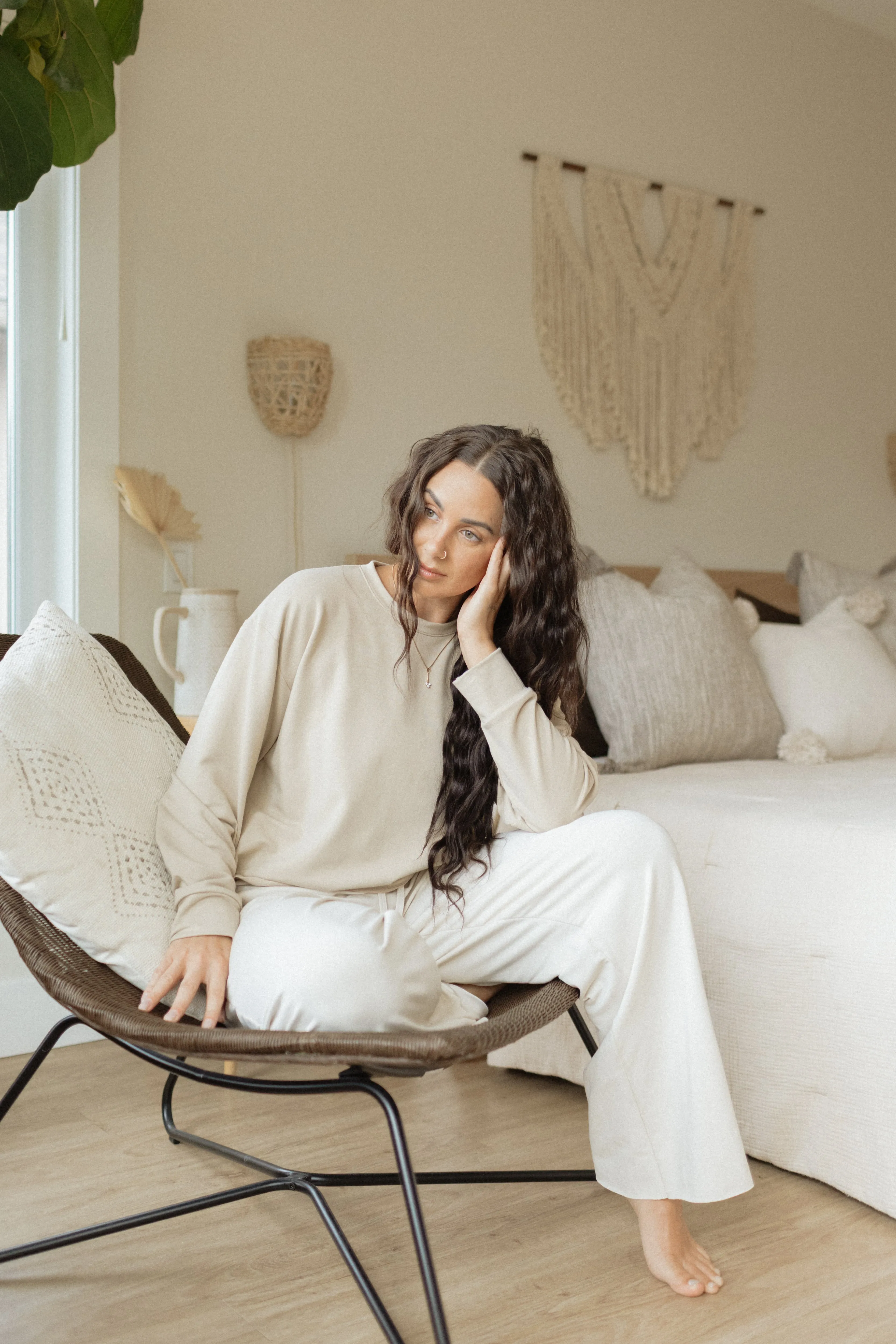 Ladies Terry Raw Edge Sweatpants sold by Jax & Lennon product image thumbnail 3