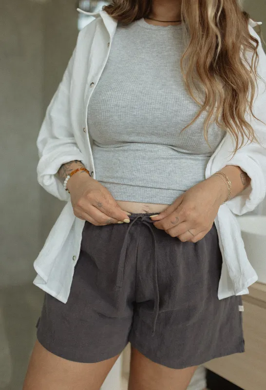 Ladies Linen Drawstring Shorts made by Jax & Lennon