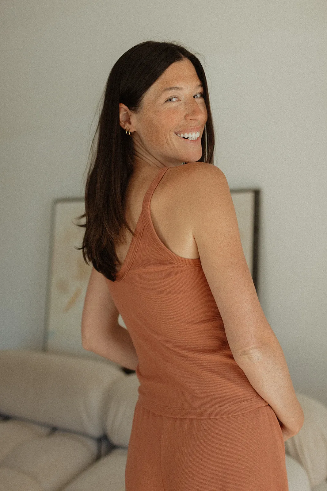 Ladies Ribbed V-Neck Tank sold by Jax & Lennon product image thumbnail 3