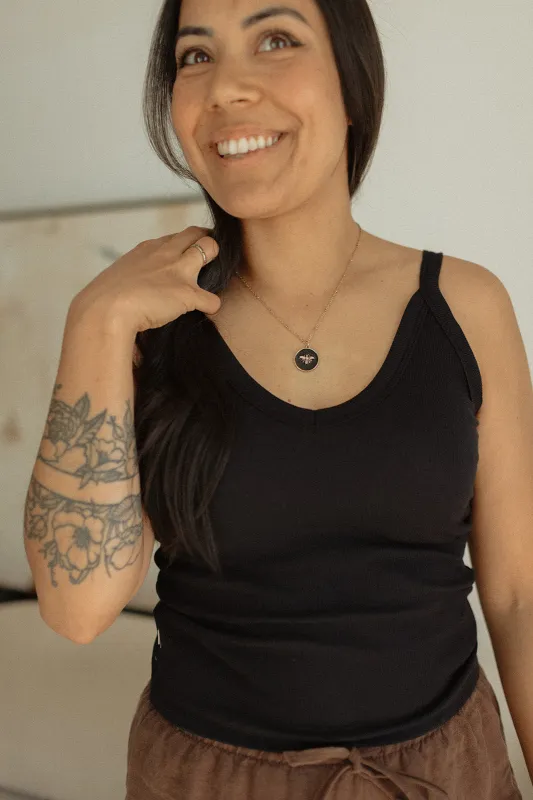 Ladies Ribbed V-Neck Tank made by Jax & Lennon