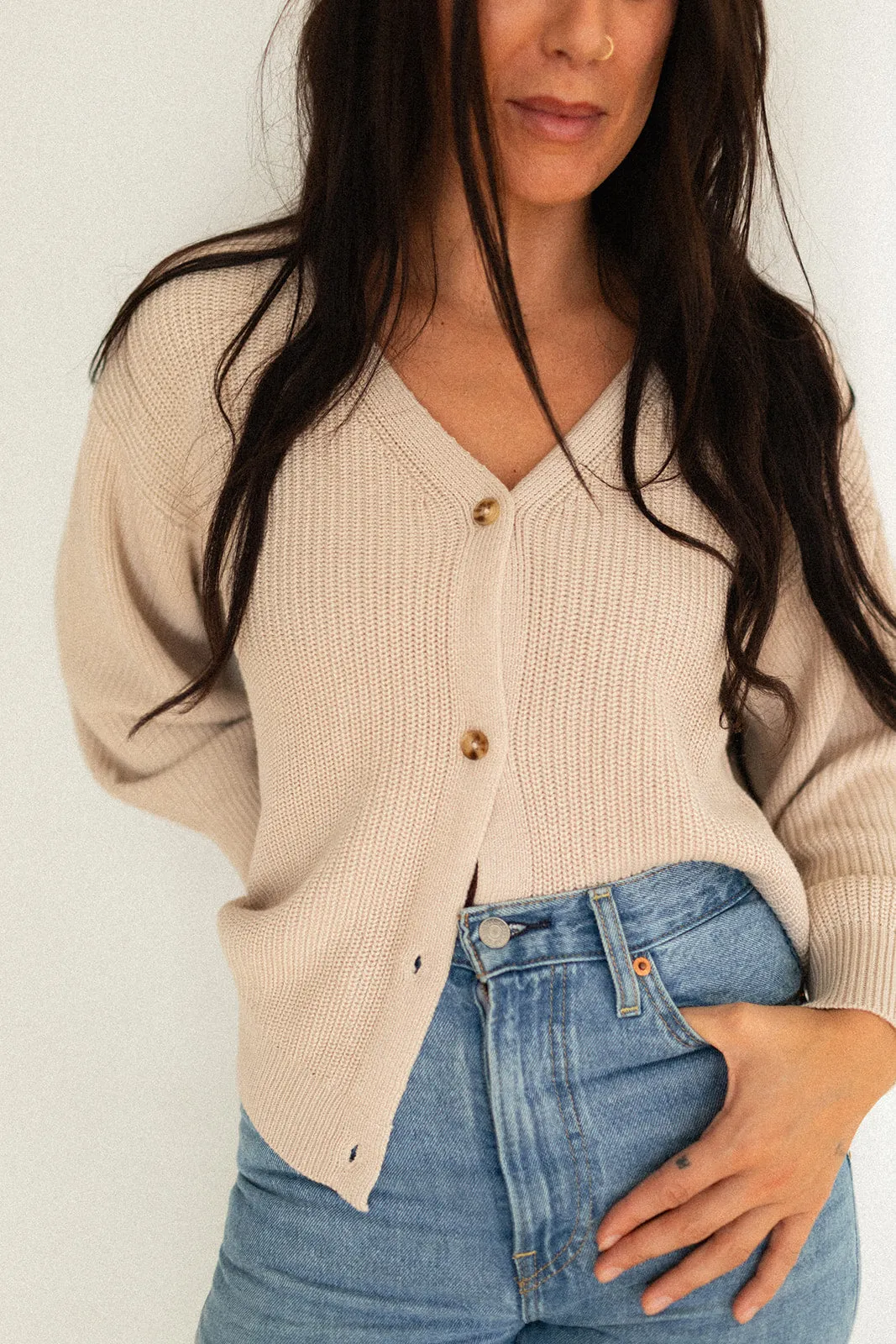 Ladies Knit Button Cardigan Core sold by Jax & Lennon product image thumbnail 2