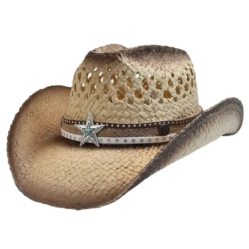 Straw Cowgirl Beach Hat made by Western Cowboy
