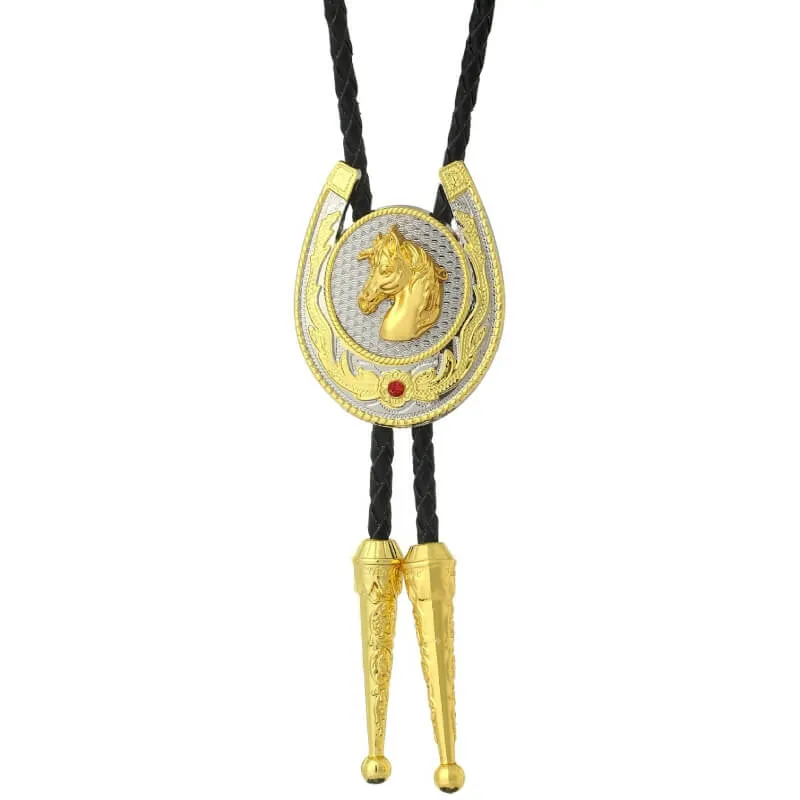 Horseshoe Bolo Tie made by Western Cowboy