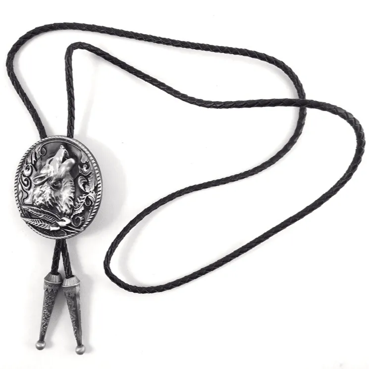 Howling Wolf Bolo Tie sold by Western Cowboy product image thumbnail 2
