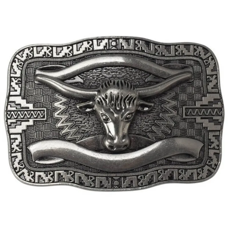 Steer Belt Buckle made by Western Cowboy
