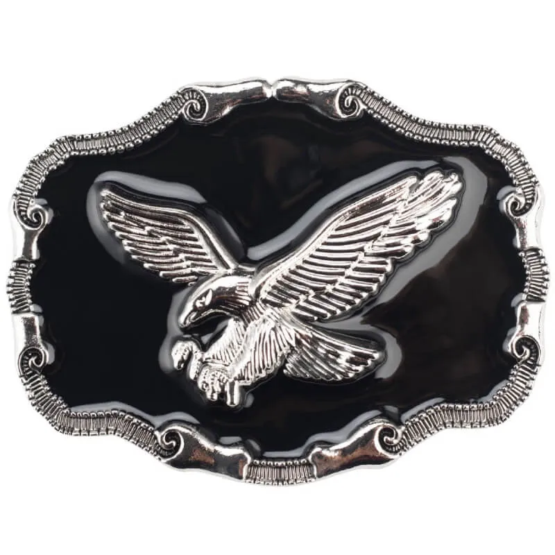 Black Cowboy Belt Buckle made by Western Cowboy
