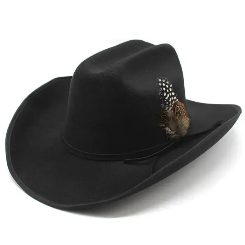 Cowboy Hat with a Feather made by Western Cowboy