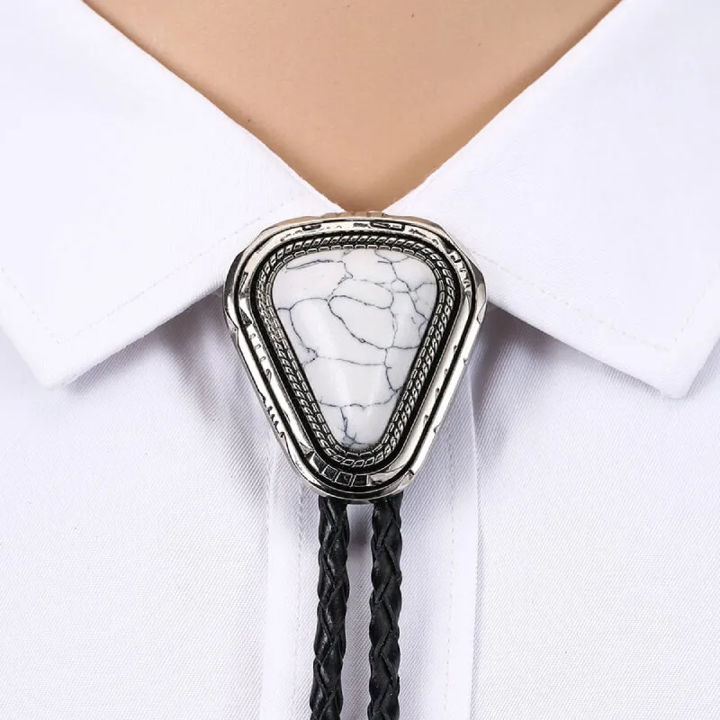 White Bolo Tie sold by Western Cowboy
