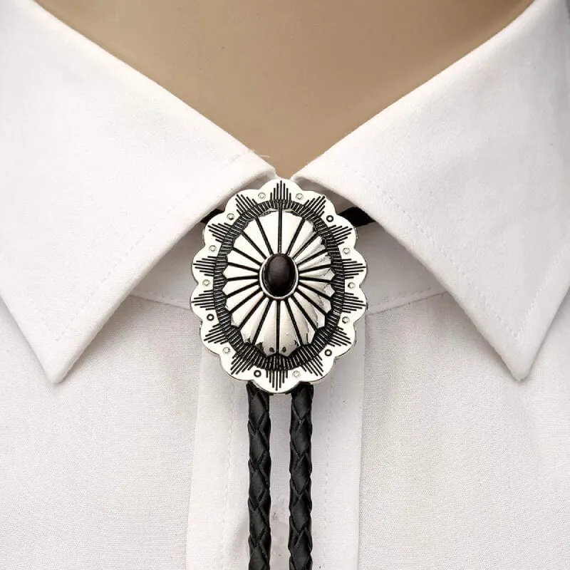Silver Bolo Tie Necklace made by Western Cowboy