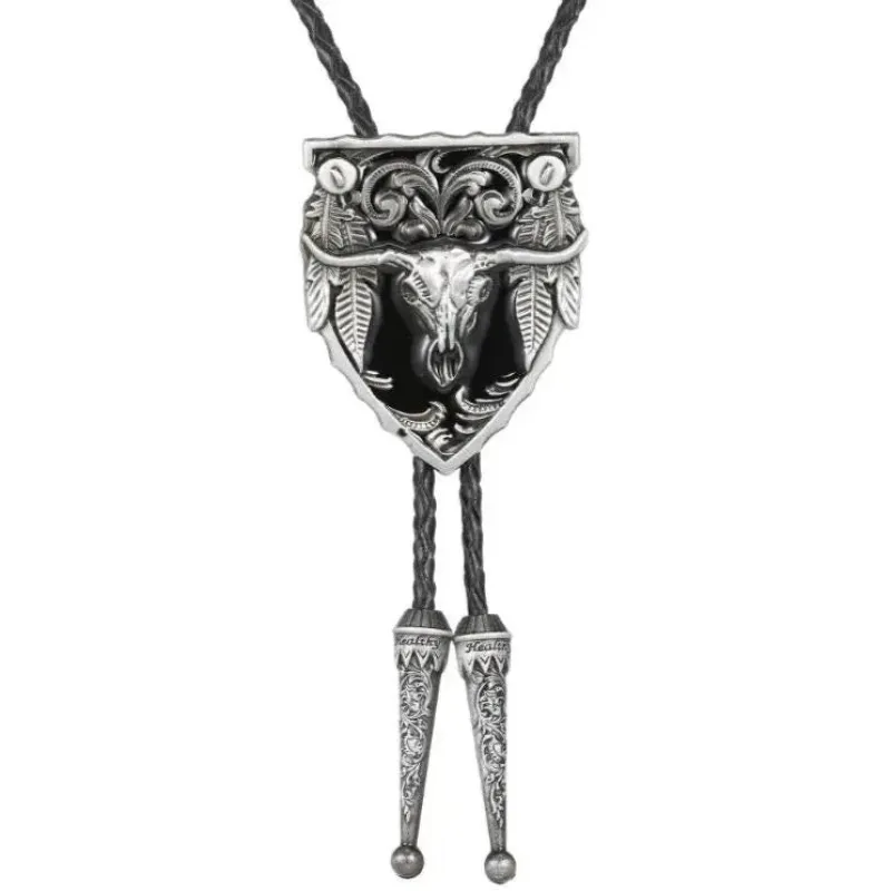 Bull Skull Bolo Tie made by Western Cowboy