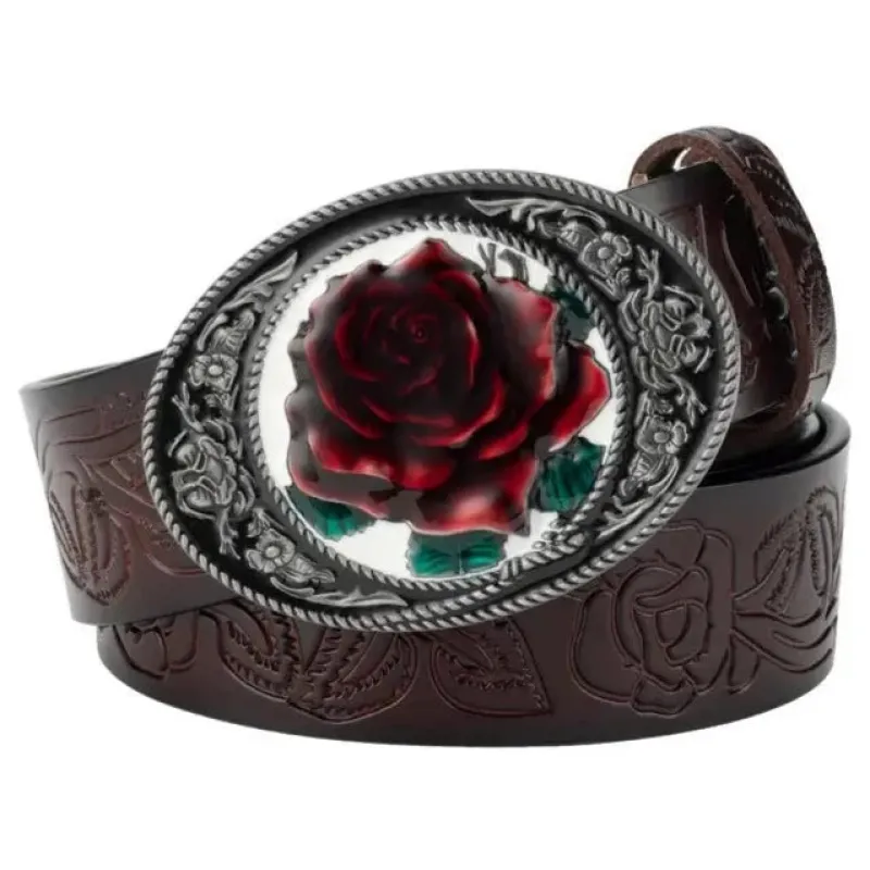 Floral Western Belt made by Western Cowboy