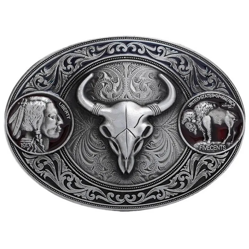 Mens Silver Western Belt Buckle sold by Western Cowboy