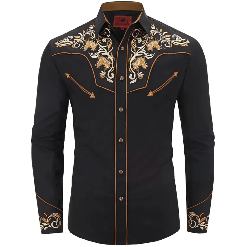 Black Country Western Shirt made by Western Cowboy