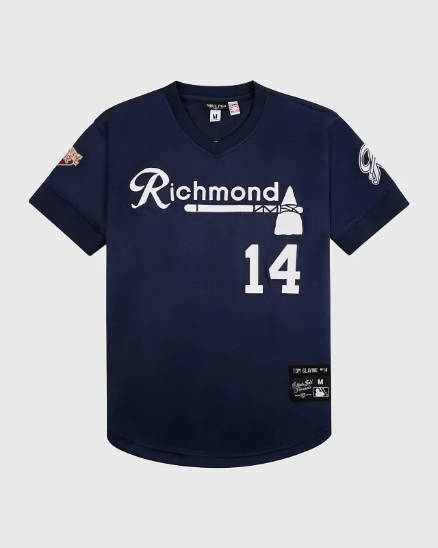 Tom Glavine Richmond Braves V-Neck Jersey sold by Ebbets Field Flannels