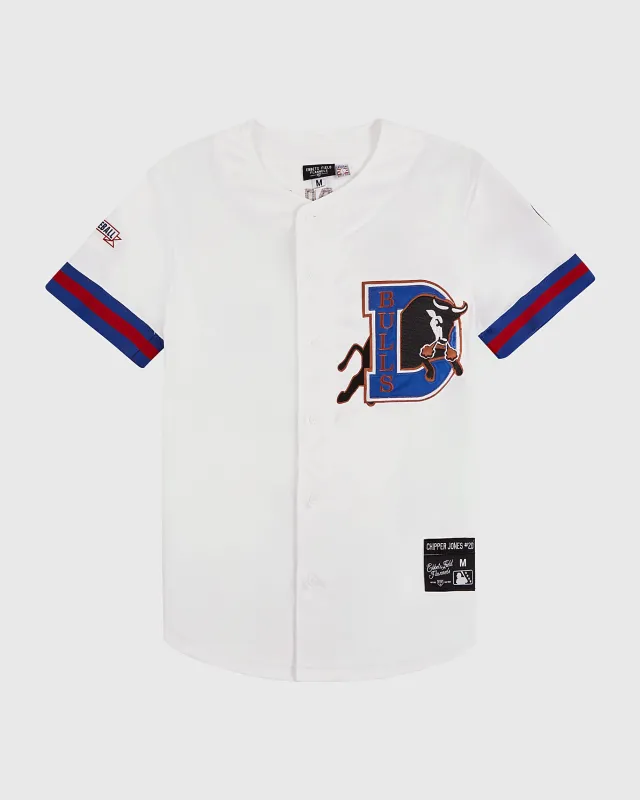Chipper Jones Durham Bulls Button Up Jersey sold by Ebbets Field Flannels