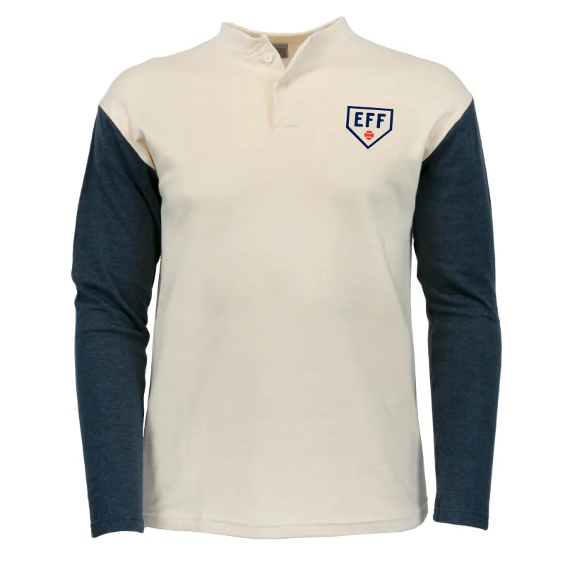 Fungo Shirt - Navy Sleeves sold by Ebbets Field Flannels