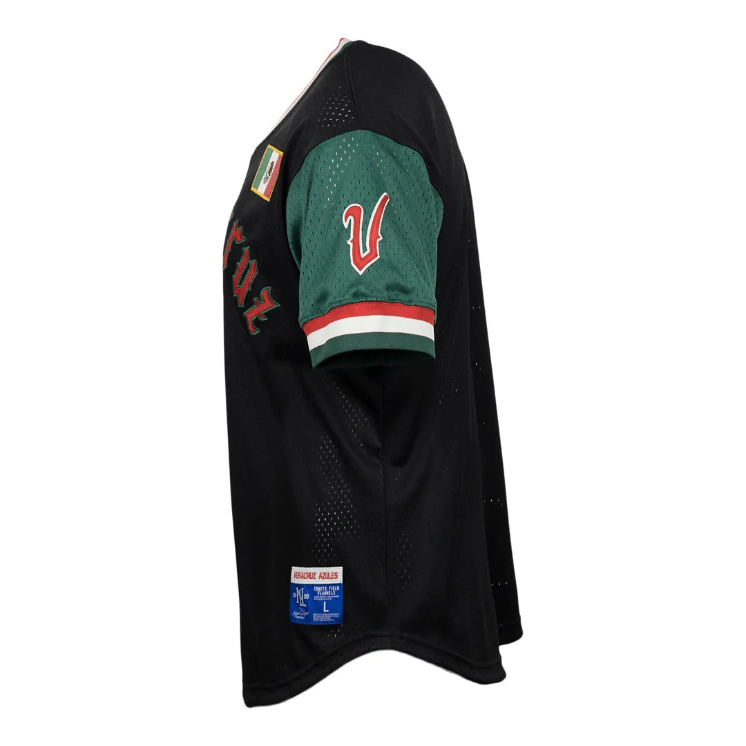 Veracruz Azules Vintage Inspired Replica V-Neck Mesh Jersey sold by Ebbets Field Flannels product image thumbnail 3