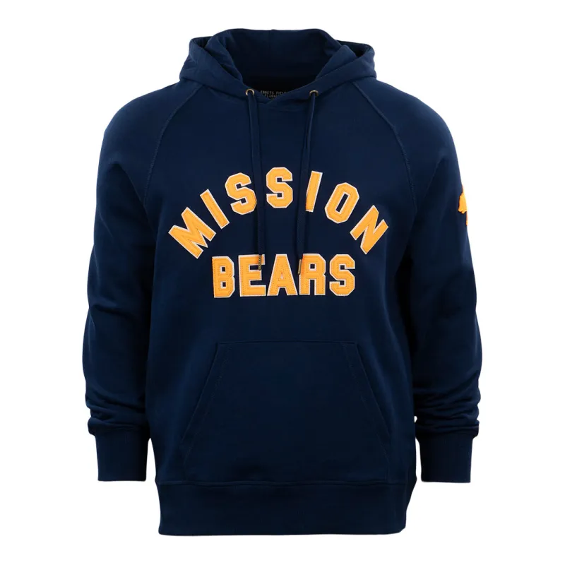 Mission Bears French Terry Script Hooded Sweatshirt made by Ebbets Field Flannels