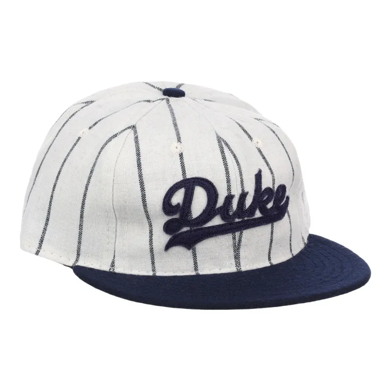 Duke University Pinstripe Script Vintage Ballcap made by Ebbets Field Flannels