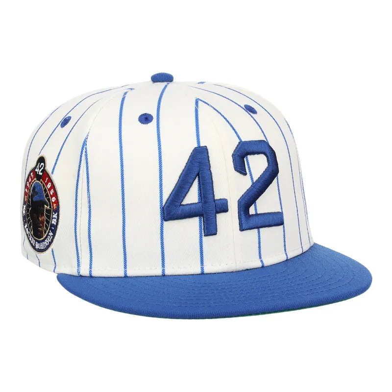 Jackie Robinson EFF Signature Series Fitted Ballcap - Pinstripe sold by Ebbets Field Flannels